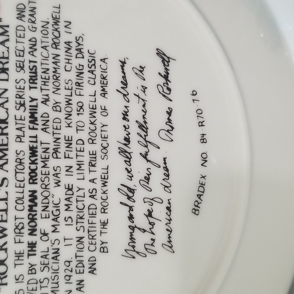 P2f- Knowles Norman Rockwell "The Musician's Magic" 1986 LE Collector's Plate - Picture 8 of 9